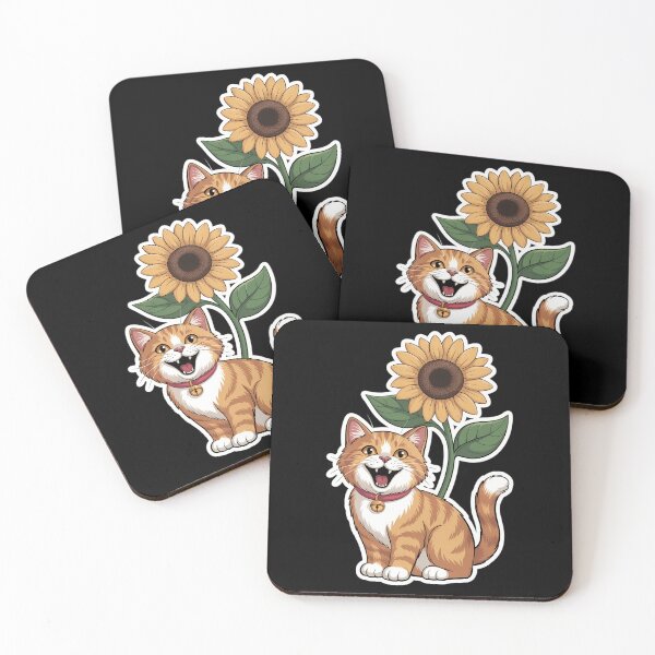 Item preview, Cat Animal Kitten Yellow Flower Sunflower Pet Kitty Cat  designed and sold by VENOM0RIOT.