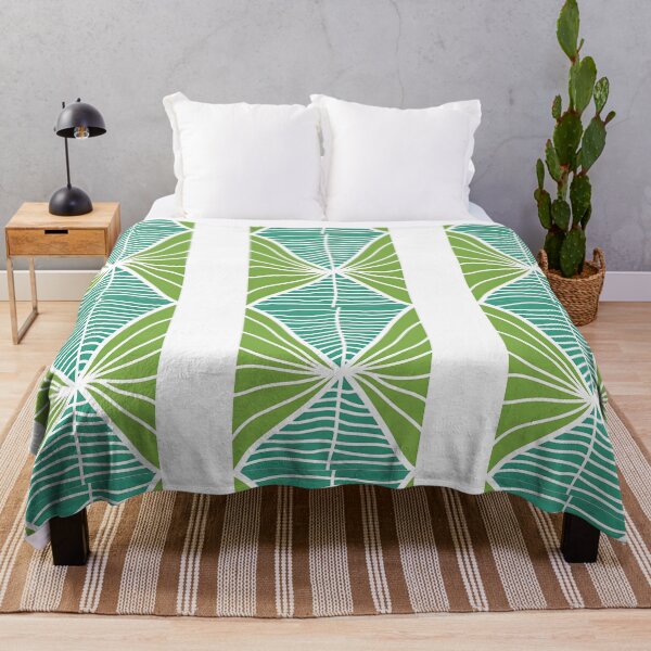 Item preview, Geometric Abstract Leaf Pattern with Waves designed and sold by ArtfulWeave.