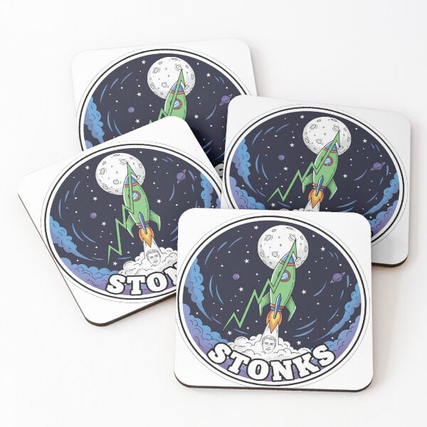 Item preview, Stonks Rocket to the Moon designed and sold by CadDesignerr.
