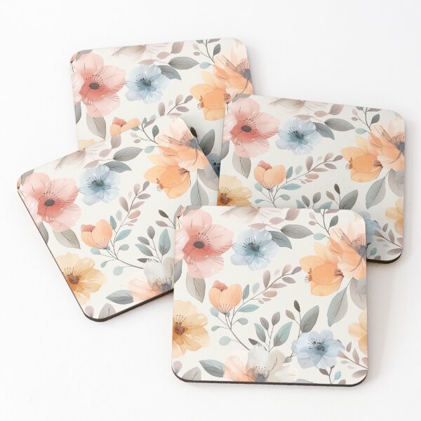 Item preview, Soft Pastel Blossom: Warm Floral Seamless Pattern Design designed and sold by SaadArtCo.
