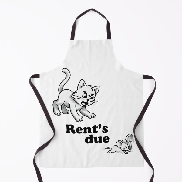 Item preview, Rent’s Due Funny Illustration – Cat and Mouse Escape designed and sold by tee.crush.