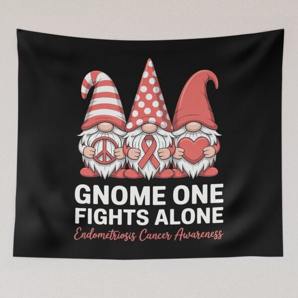 Item preview, Endometrial Cancer Awareness Month Peach Ribbon Gnomies designed and sold by TrinaEspinoza.