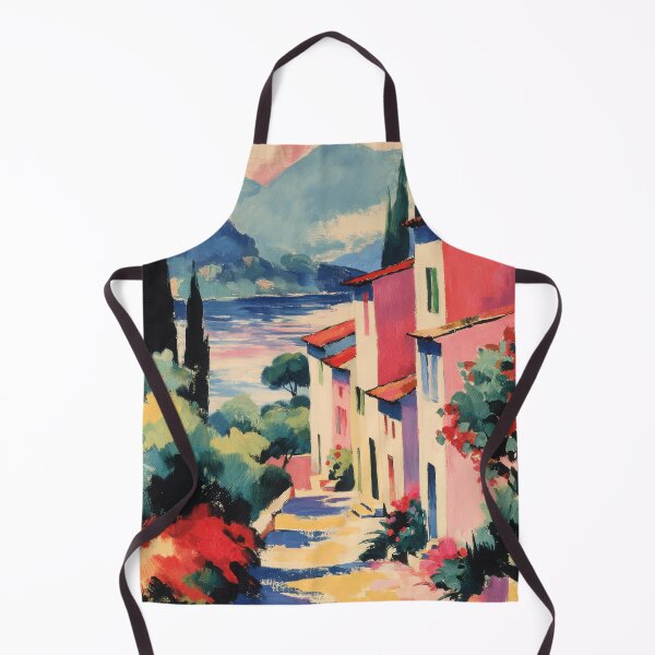 Item preview, Italian coastal village in gouache designed and sold by ArtHouseNiklas.