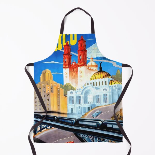 Item preview, Vintage Mexico City Travel Poster | Vibrant Mid-Century Design | Bellas Artes & Cathedral | Colorful Mexican Art Print designed and sold by artofuniverse.