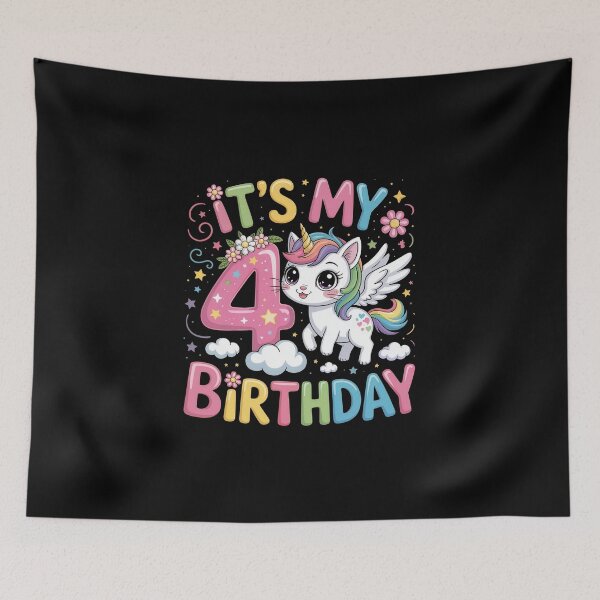 Item preview, 4 Birthday Unicorn designed and sold by jkrphoto.