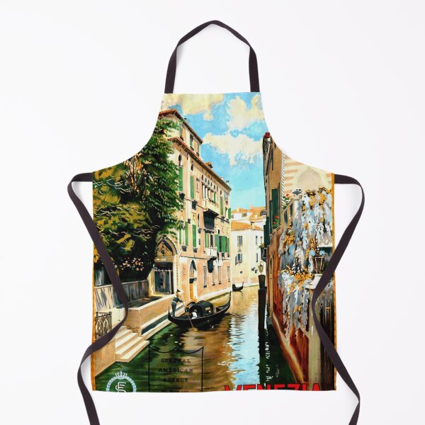 Item preview, Vintage Venice Travel Poster | Canal Scene with Gondolier | Art Deco Style | Romantic Italy Wall Art & Home Decor designed and sold by artofuniverse.