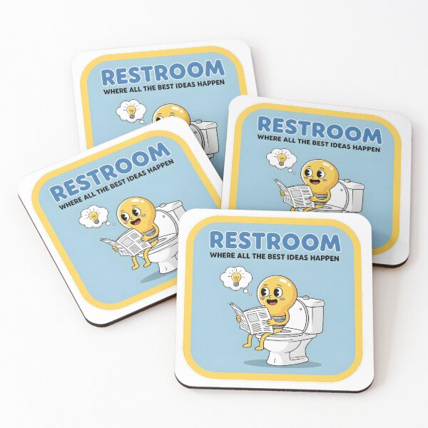 Item preview, Restroom Where Best Ideas Happen Sticker - Funny Bathroom Sign - Office Humor Decor designed and sold by SewRed.
