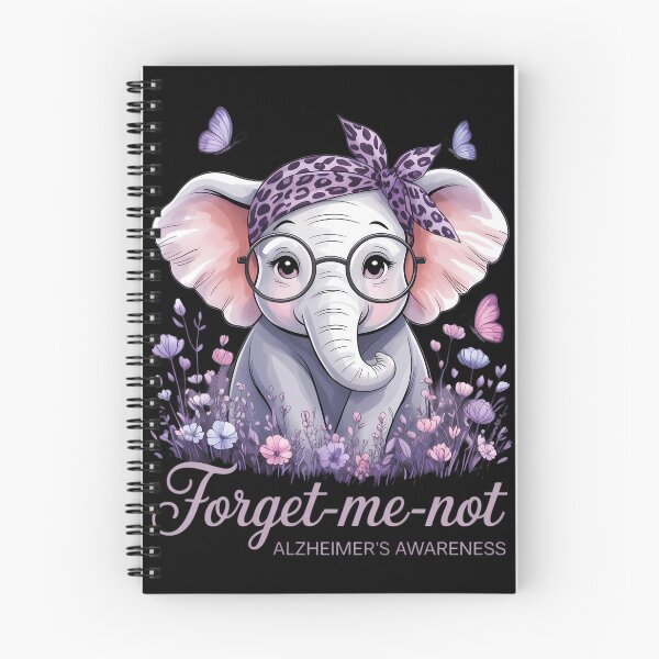 Item preview, Forget Me Not Alzheimer's Awareness Elephant Flower designed and sold by TrinaEspinoza.