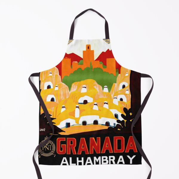 Item preview, Discover Granada Travel Poster | Vintage Wall Art | Alhambra & Sierra Nevada | Art Deco Style | Bold Colors | Historical Print designed and sold by artofuniverse.