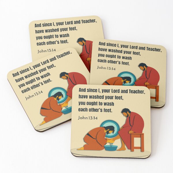 Item preview, John 13:14 – Serve One Another” | Christian Art on Servanthood and Humility designed and sold by Delight & Message Co..