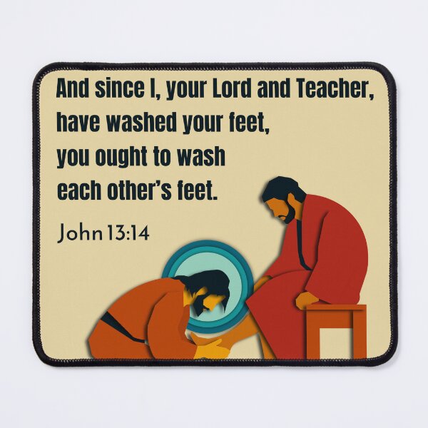 Item preview, John 13:14 – Serve One Another” | Christian Art on Servanthood and Humility designed and sold by Delight & Message Co..