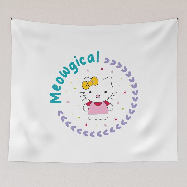 Item preview, Meowgical Cute Cat Cartoon Art Design designed and sold by Agni Designs.