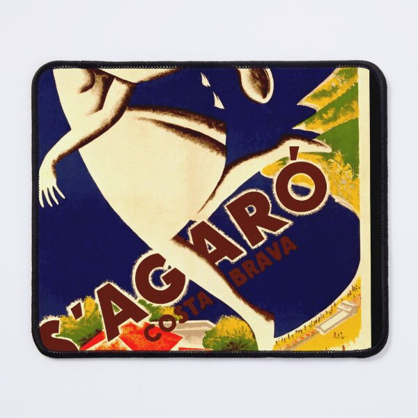 Item preview, Vintage Travel Poster | S'Agaro Costa Brava | Art Deco Style | Bold Colors & Geometric Shapes | Early 20th Century designed and sold by artofuniverse.