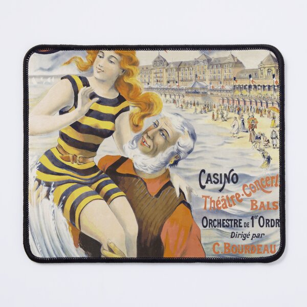 Item preview, Vintage Cabourg Poster | Belle Époque French Art | Art Nouveau Beach Scene | Seaside Resort Travel Wall Art & Home Decor designed and sold by artofuniverse.