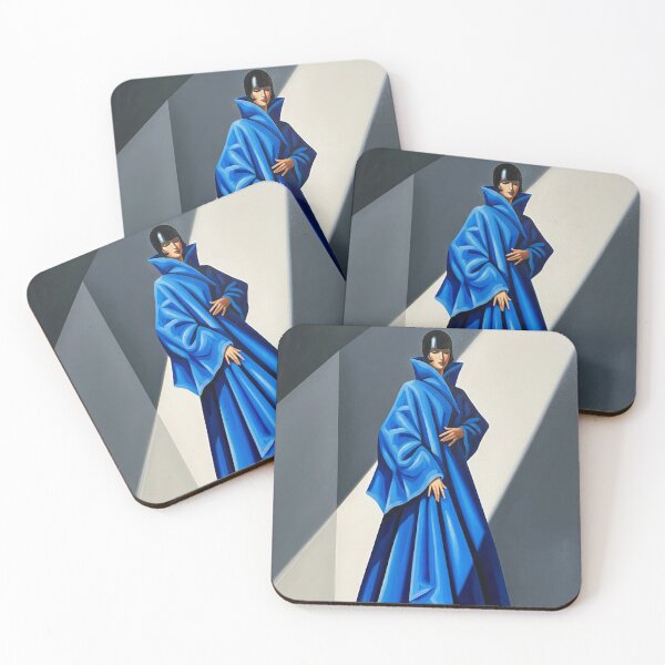Item preview, Figure in a Blue Cloak - Original Art Deco Artwork designed and sold by elektronen.