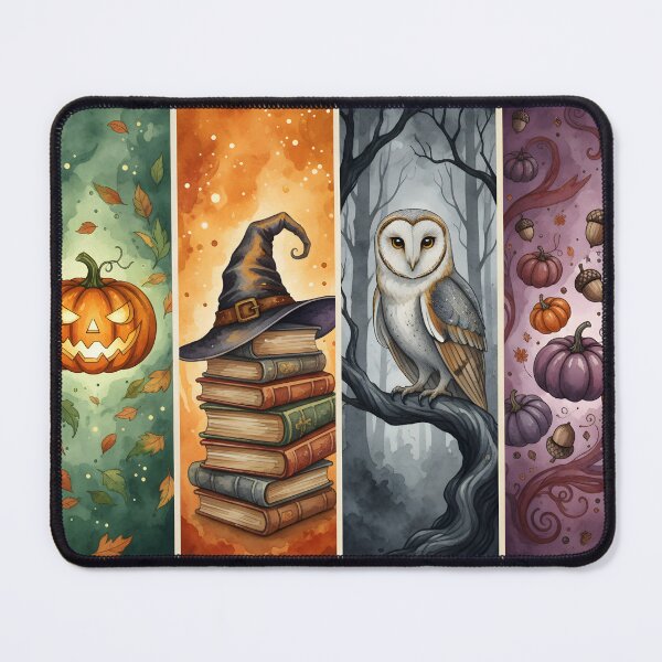 Item preview, Witch's Night - Spooky Autumn Watercolor Collage Sticker designed and sold by FestivityFinds.