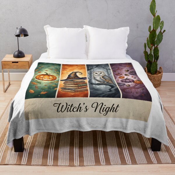Item preview, Witch's Night - Spooky Autumn Watercolor Collage Sticker designed and sold by FestivityFinds.
