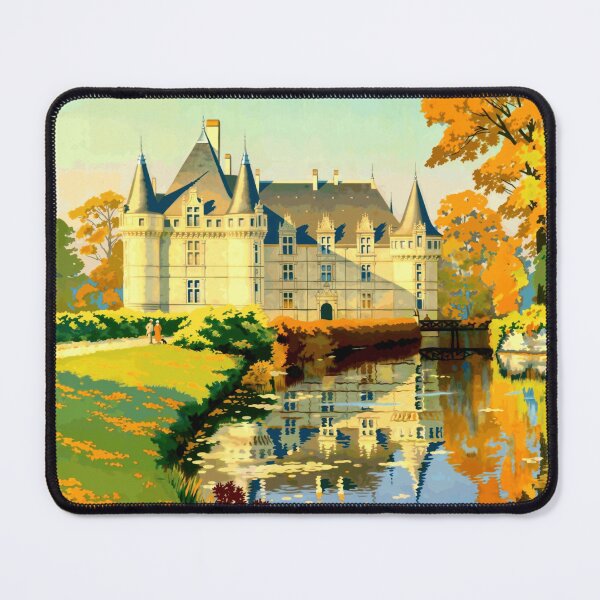 Item preview, Vintage Art Deco Travel Poster | Chemins de Fer de Paris à Orléans & de l'État | Château d'Azay-le-Rideau Loire Valley designed and sold by artofuniverse.