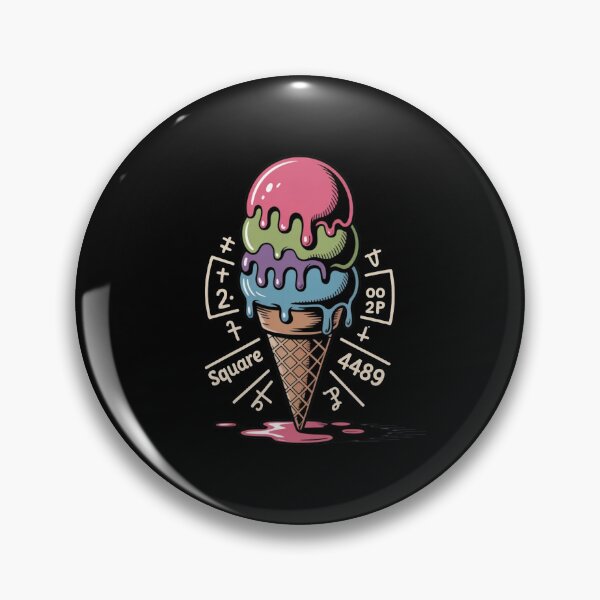 Item preview, Ice Cream Drip Square Root 4489 designed and sold by Prints-by-Olaf.