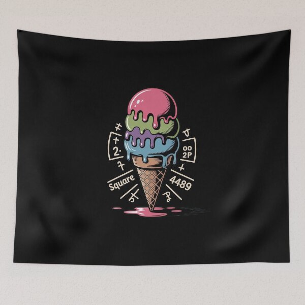 Item preview, Ice Cream Drip Square Root 4489 designed and sold by Prints-by-Olaf.
