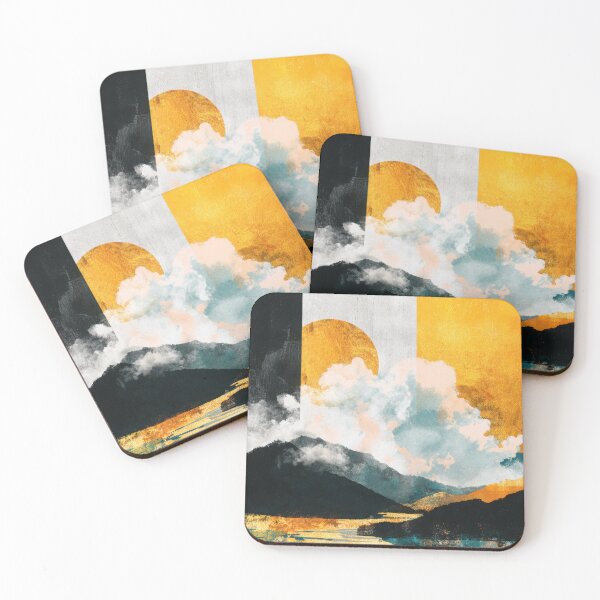 Item preview, Abstract Landscape with Golden Sun designed and sold by ArtHouseNiklas.