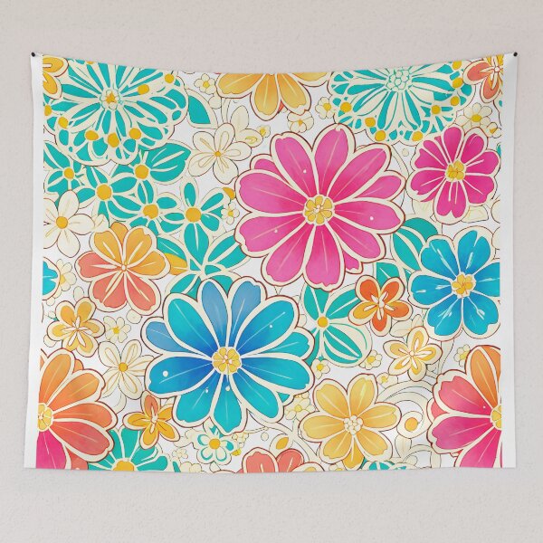 Item preview, Large flowers of different colors 2 designed and sold by Djscusa.