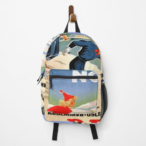Item preview, Vintage Travel Poster Norway | Mid-Century Skiing & Ferry Adventure | DFDS Scandinavian Art | Snowy Mountains Fjord designed and sold by artofuniverse.