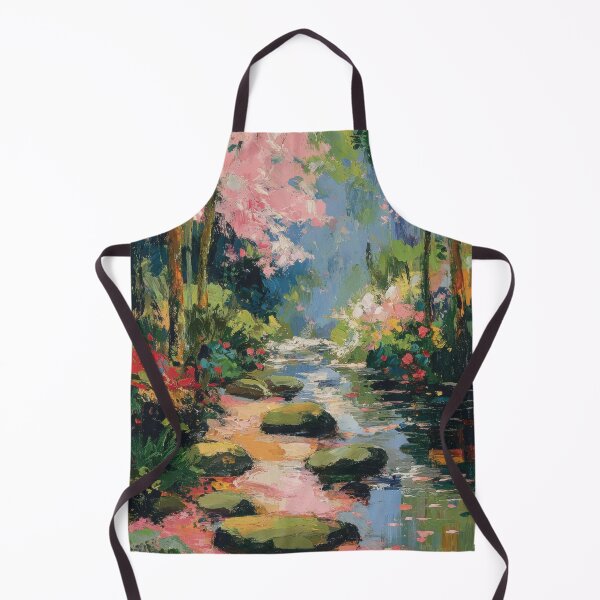 Item preview, Pastel-colored forest by the stream designed and sold by ArtHouseNiklas.