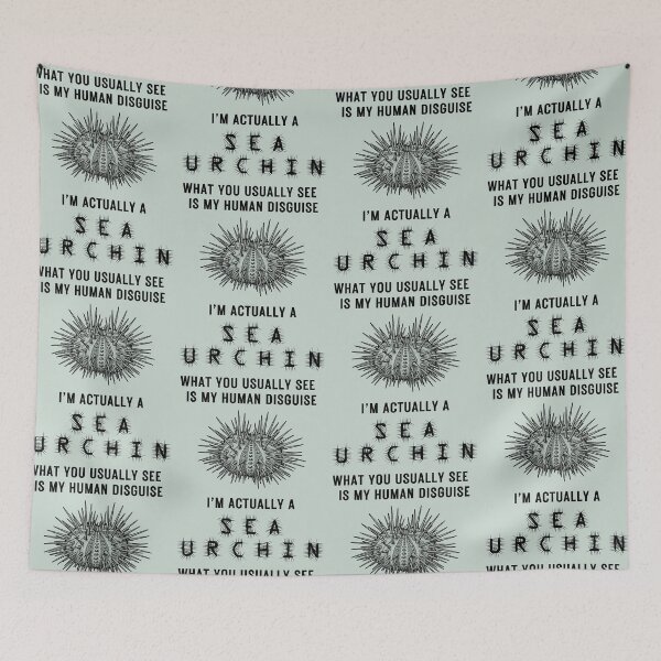 Item preview, What You See Above is my Human Disguise | I'm Actually a Sea Urchin (Prickly Font) designed and sold by QuirkyGuacamole.