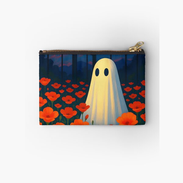 Item preview, Ghost Among California Poppies – Eerie Reddish Orange Greenhouse Charm designed and sold by EmeraldeaArt.
