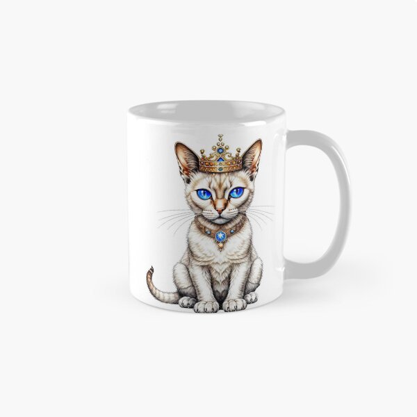 Item preview, Royal Siamese Cat with Golden Regalia designed and sold by LanaGustavsson.