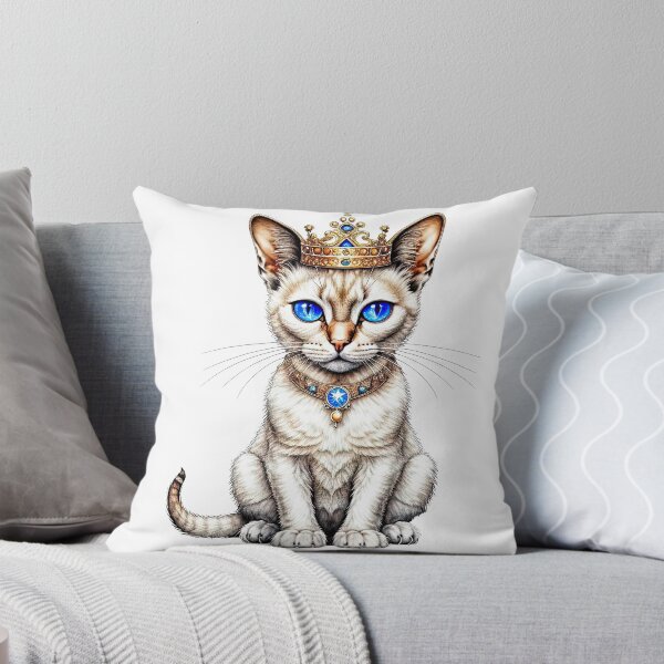 Item preview, Royal Siamese Cat with Golden Regalia designed and sold by LanaGustavsson.