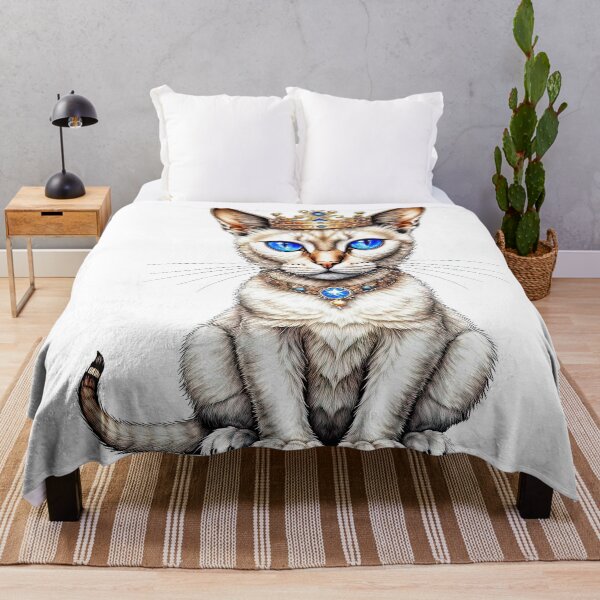 Item preview, Royal Siamese Cat with Golden Regalia designed and sold by LanaGustavsson.