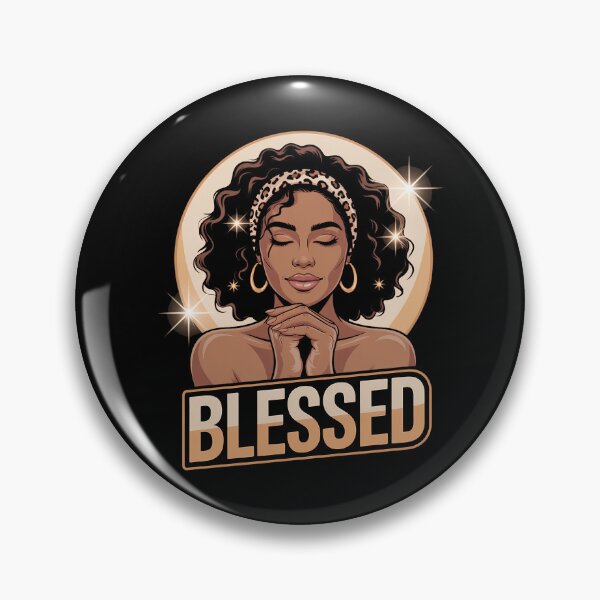 Item preview, Blessed Praying Afro African American Christian designed and sold by LunaCrazeArt.