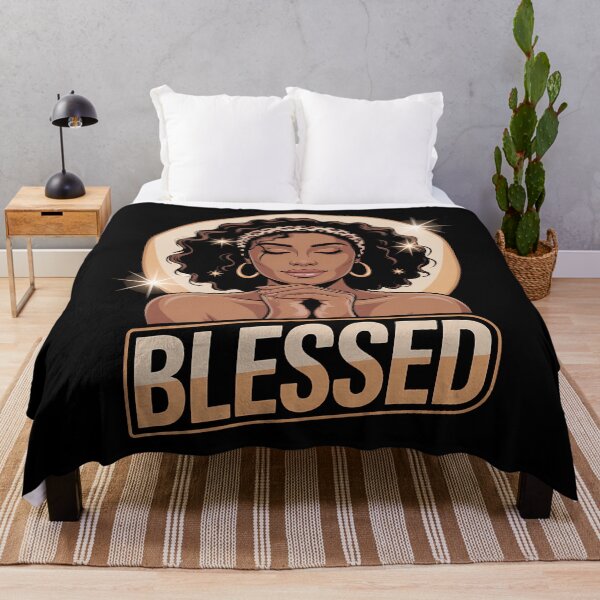 Item preview, Blessed Praying Afro African American Christian designed and sold by LunaCrazeArt.