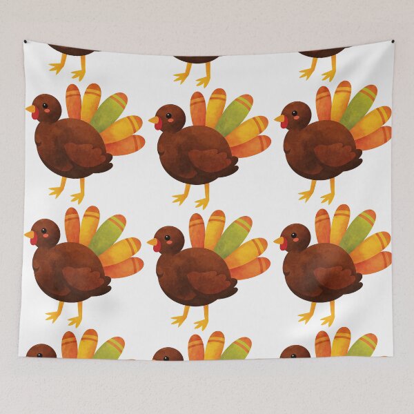 Item preview, Cute Thanksgiving Turkey Illustration for Fall Decor designed and sold by ArtfulWeave.