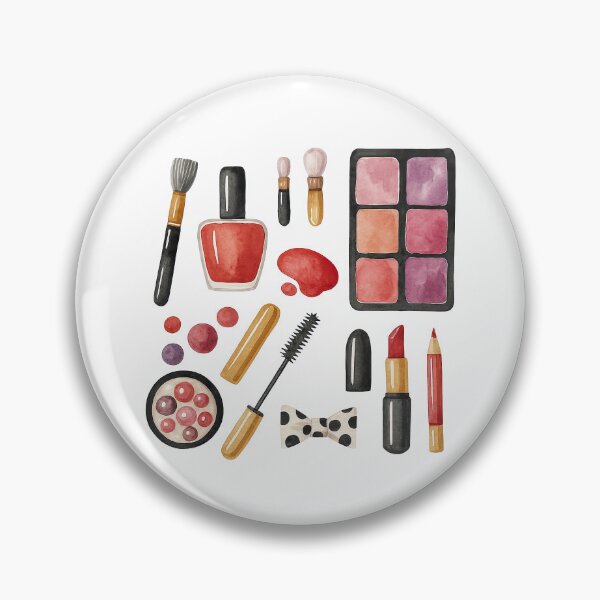 Item preview, Watercolor Makeup Set Illustration for Beauty Lovers designed and sold by ArtfulWeave.