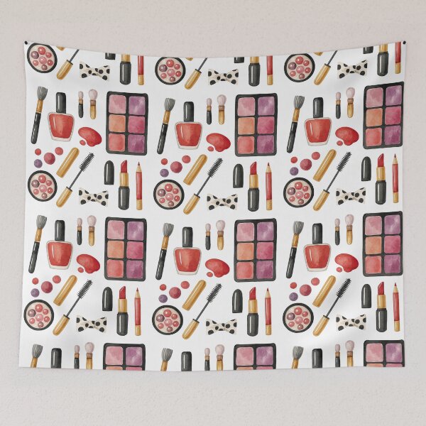 Item preview, Watercolor Makeup Set Illustration for Beauty Lovers designed and sold by ArtfulWeave.