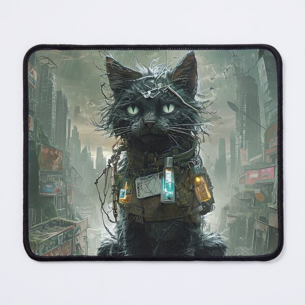 Item preview, The Last Cat on Earth Design | Post-Apocalyptic Feline Art Print | Cinematic Dystopian Cat Decor for Sci-Fi & Myth Fans designed and sold by ShopAyejaeys.