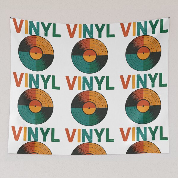 Item preview, Vintage Vinyl Record Design with Retro Colors designed and sold by ArtfulWeave.