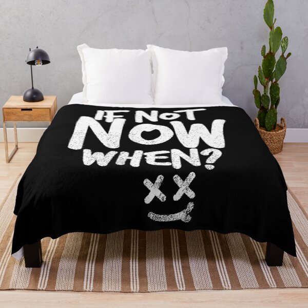 Item preview, If Not Now When? Grunge Chalk Typography designed and sold by FriskySloths.