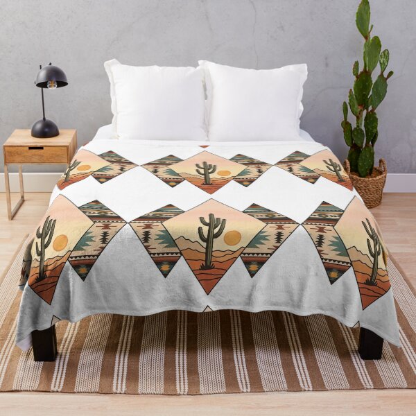 Item preview, Southwestern Desert Cactus with Tribal Geometric Patterns designed and sold by ArtfulWeave.