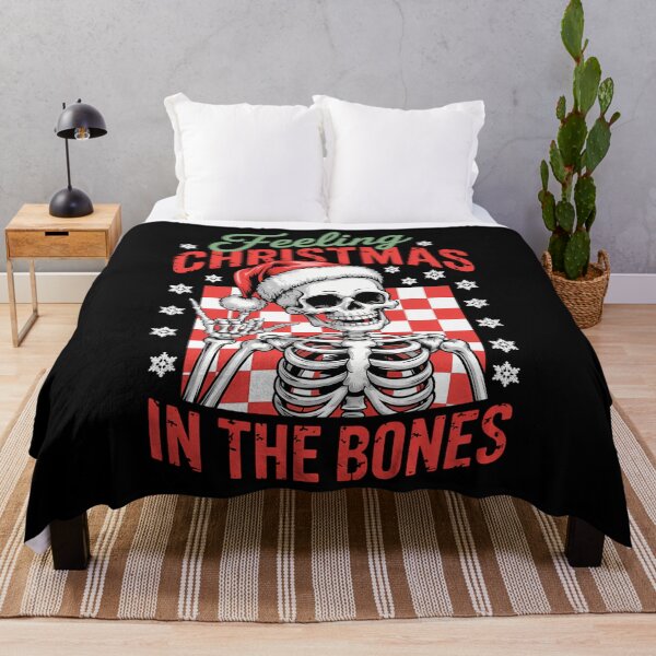Item preview, Christmas Funny Skeleton With Santa Hat designed and sold by LunaCrazeArt.