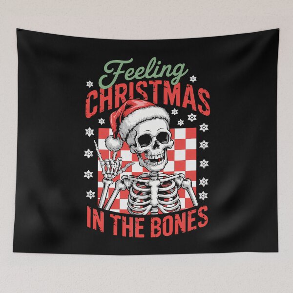 Item preview, Christmas Funny Skeleton With Santa Hat designed and sold by LunaCrazeArt.