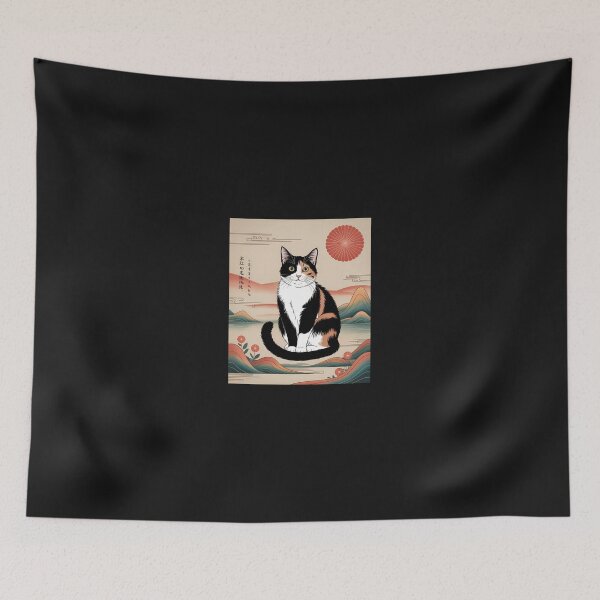 Item preview, Vintage Surrealism Calico Cat Shirt Japanese Painting Graphi  designed and sold by cawtoon.