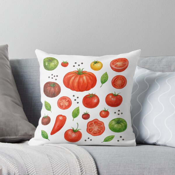 Aperçu de l'œuvre Illustration colorée d'une variété de tomates et de poivrons créée et vendue par ArtfulWeave.