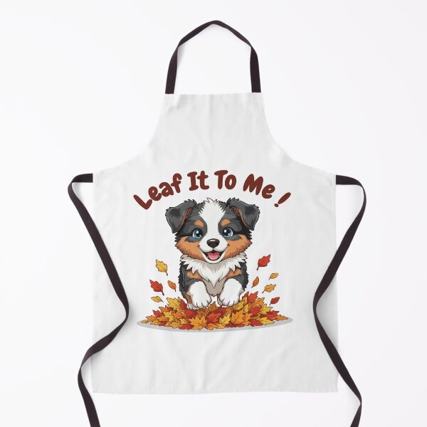 Item preview, Leaf It To Me Australian Shepherd Dog Running in Fall Leaves Cute Autumn designed and sold by The Real Life Symphony.