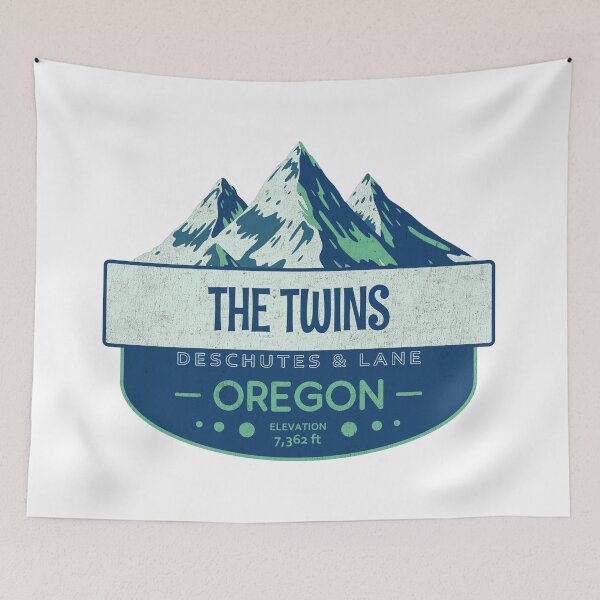 Item preview, The Twins, Deschutes & Lane, Oregon, Mountain Design designed and sold by Wanderful-roads.