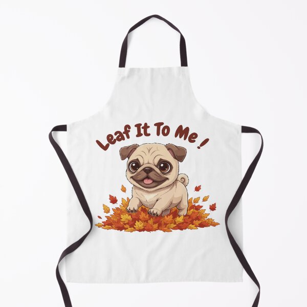 Item preview, Leaf It To Me Pug Dog Running in Fall Leaves Cute Autumn designed and sold by The Real Life Symphony.