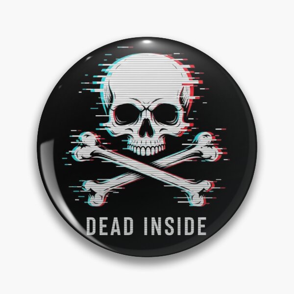 Item preview, 404: DEAD INSIDE – Glitched Skull Cyberpunk Halloween  designed and sold by FelixnRobinus.